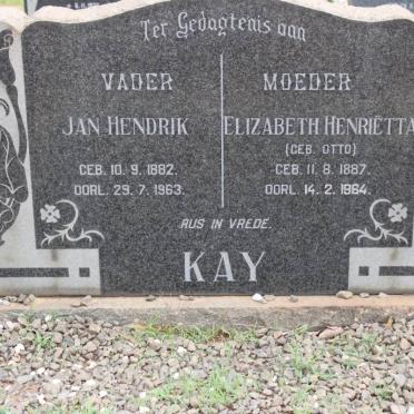 KAY Jan Hendrik 1882-1983 &amp; Elizabeth Henrietta OTTO 1887-1984