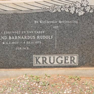 KRUGER Barend Barnardus Rudolf 1907-1973