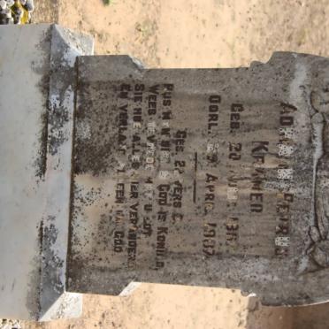 KRAMER Adriaan Petrus 1862-1937