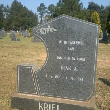 KRIEL Henk A. 1971-1994