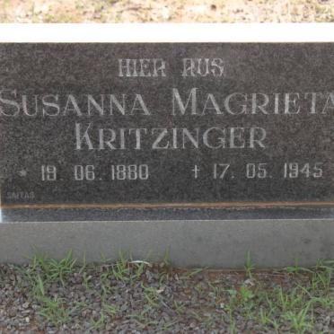 KRITZINGER Susanna Magrieta 1880-1945