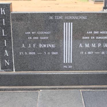 KILIAN A.J.F.1909-1969 &amp; A.M.M.P. 1917-2005
