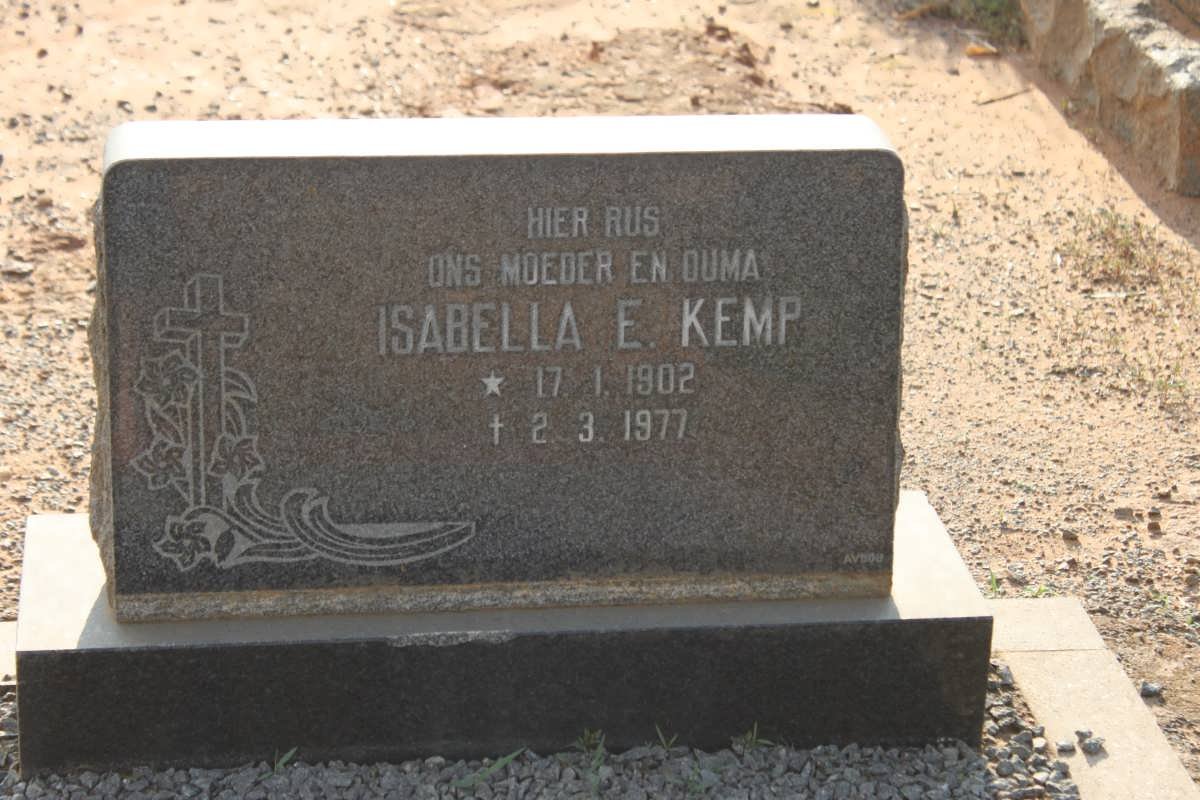 KEMP Isabella E. 1902-1977