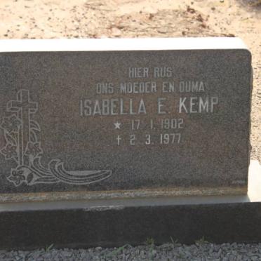 KEMP Isabella E. 1902-1977