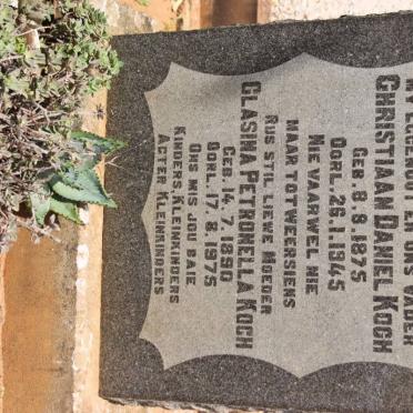 KOCH Christiaan Daniel 1875-1945 &amp; Clasina Petronella 1890-1975