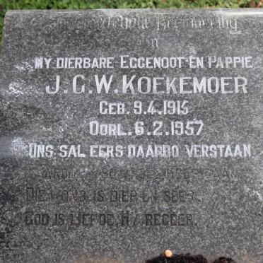 KOEKEMOER J.G.W. 1915-1957