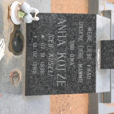 KOTZE M. Frikkie 1924-2009 &amp; Anita KÜSEL 1936-1989