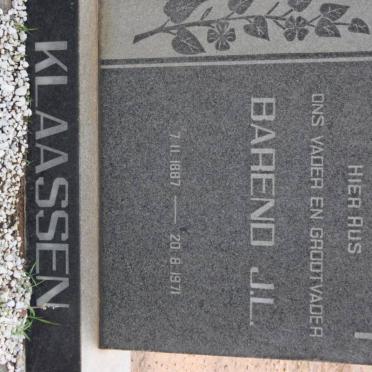 KLAASSEN Barend J.L. 1887-1971