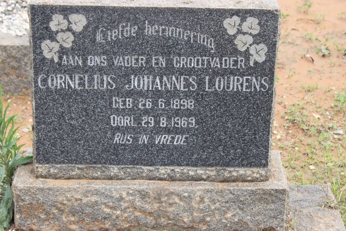 LOURENS Cornelius Johannes 1898-1969