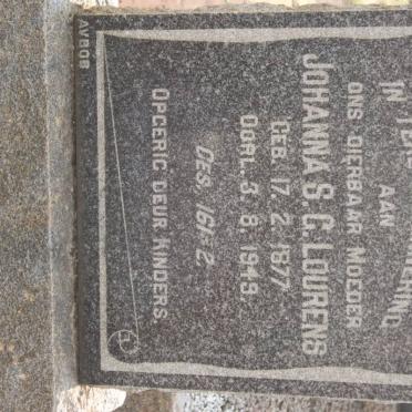 LOURENS Johanna S.G. 1877-1949