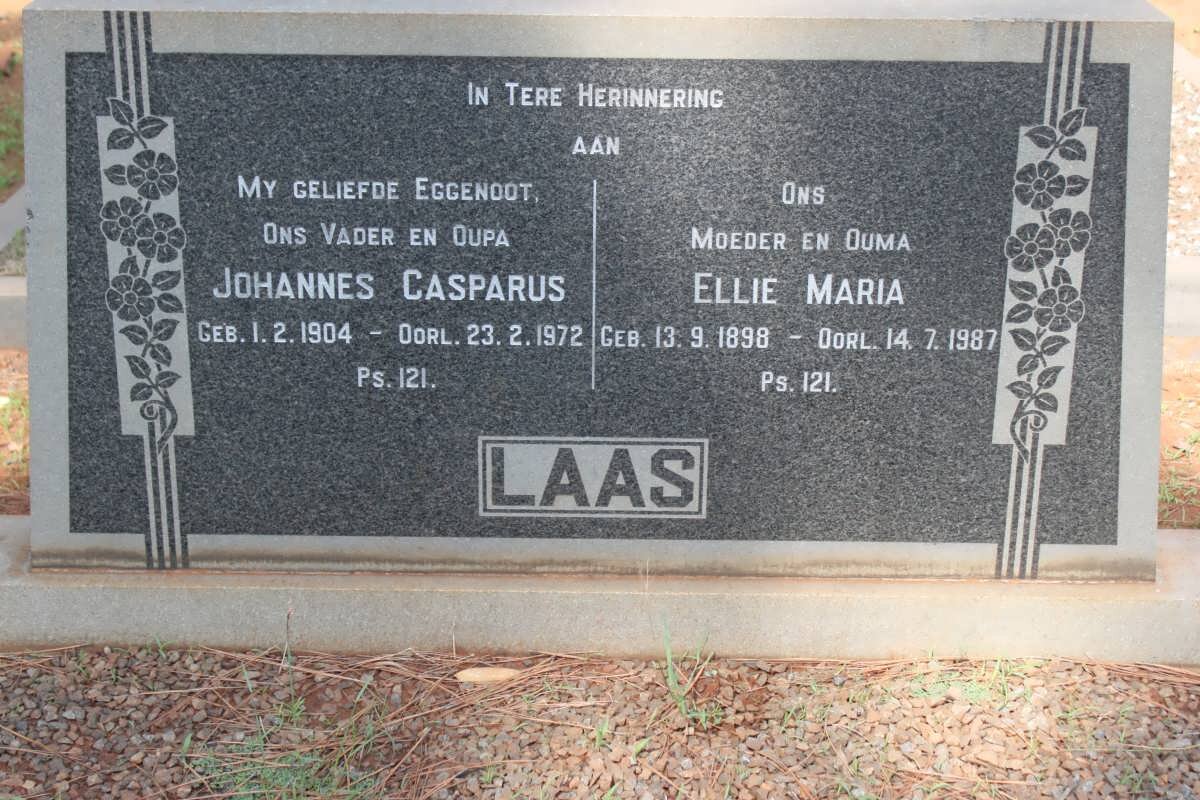 LAAS Johannes Casparus 1904-1972 &amp; Ellie Maria 1898-1987