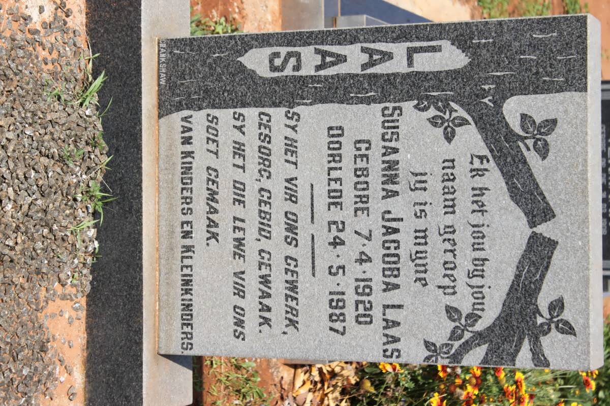 LAAS Susanna Jacoba 1920-1987