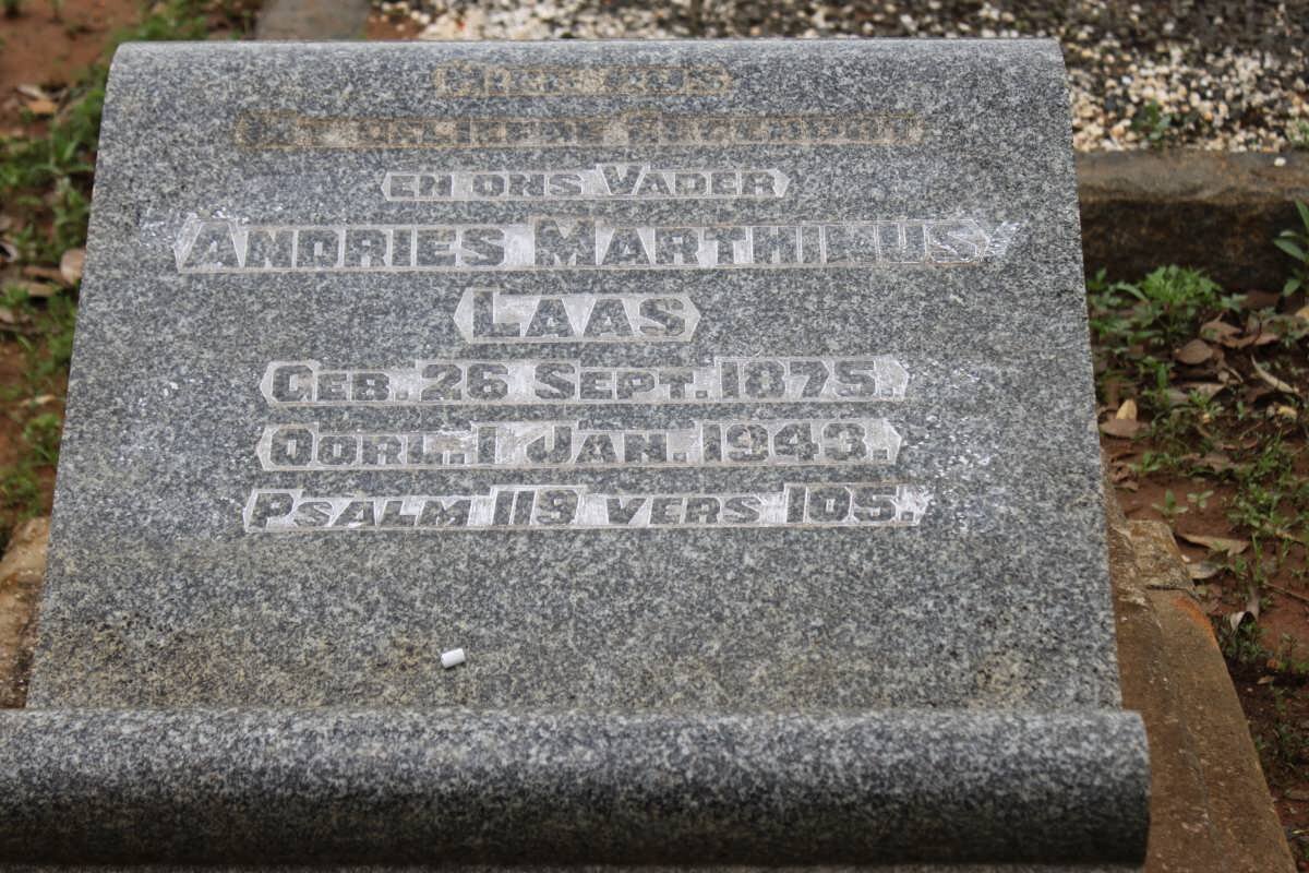 LAAS Andries Marthinus 1875-1943