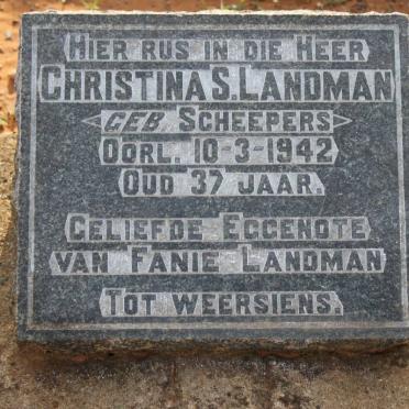 LANDMAN Christina S. nee SCHEEPERS -1942