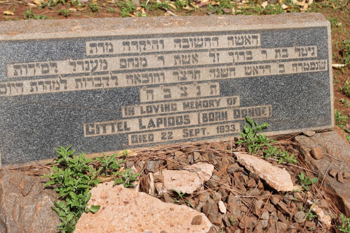 LAPIDOS Gittle nee DONOE -1933