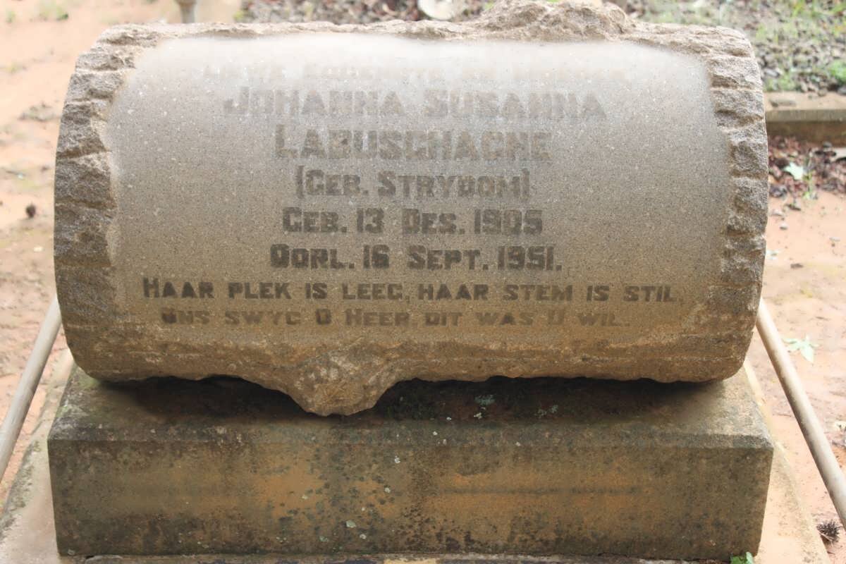 LABUSCHAGNE Johanna Susanna nee STRYDOM 1905-1951