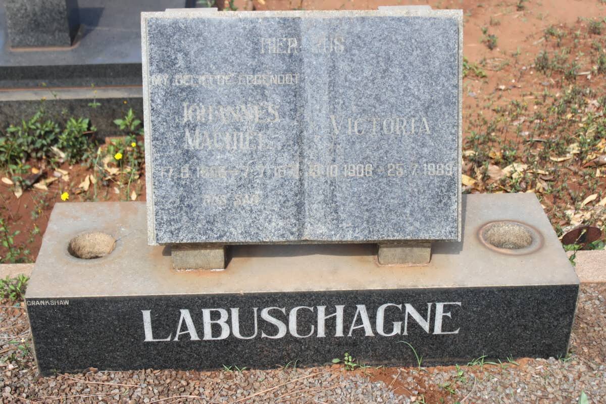 LABUSCHAGNE Johannes Machiel  -197? &amp; Victoria 1908-1989