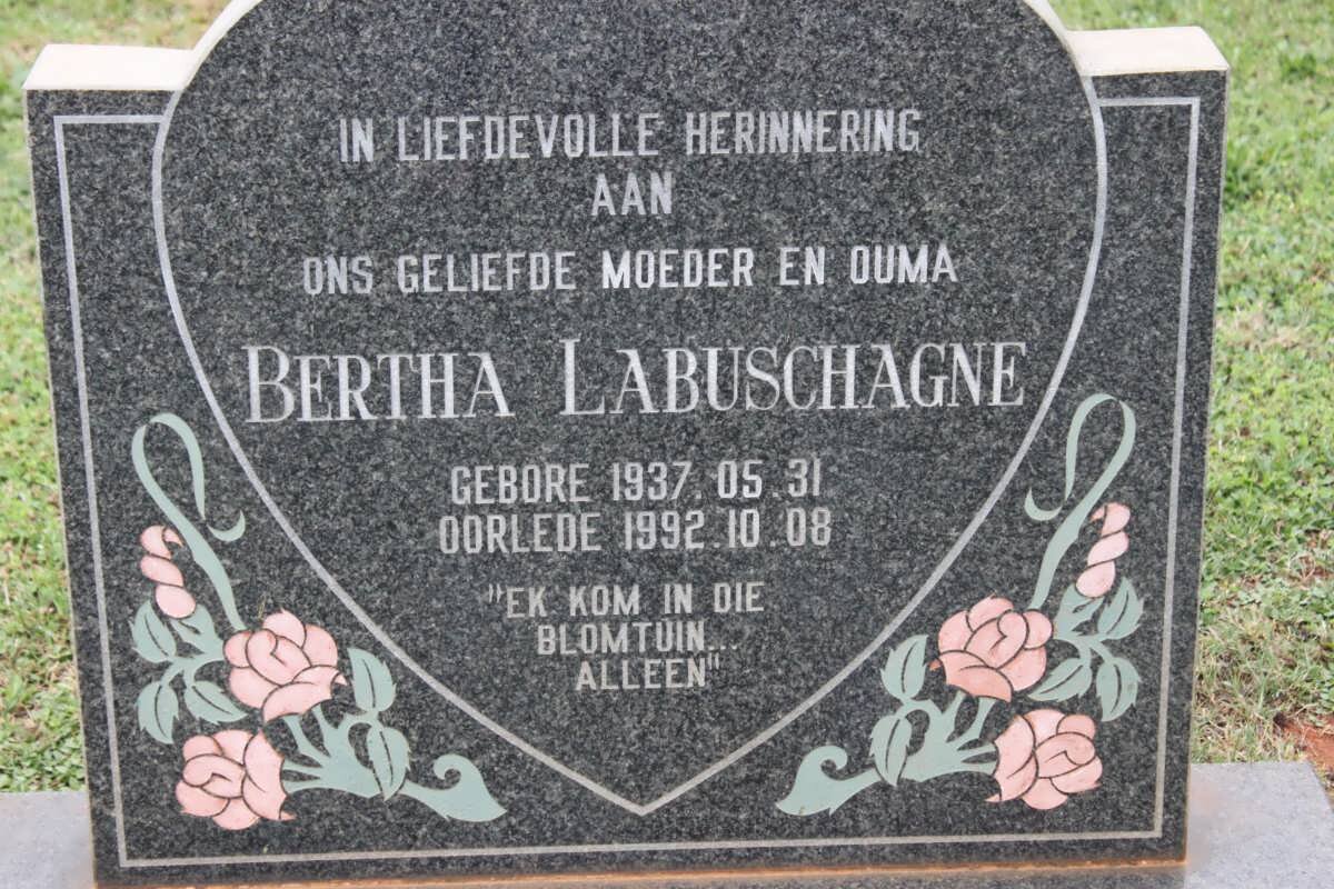LABUSCHAGNE Bertha 1937-1992