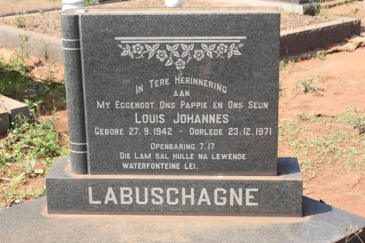 LABUSCHAGNE Louis Johannes 1942-1971