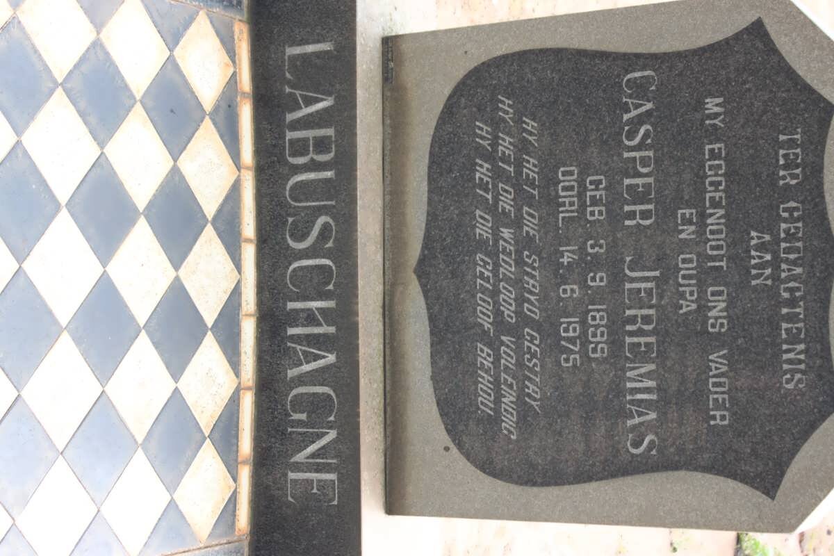 LABUSCHAGNE Casper Jeremias 1899-1975