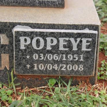 LANDSBERG Jacobus Johannes Christoffel 1946-1996 &amp; Maria Fransiena 1950- :: LANDSBERG Popeye 1951-2008