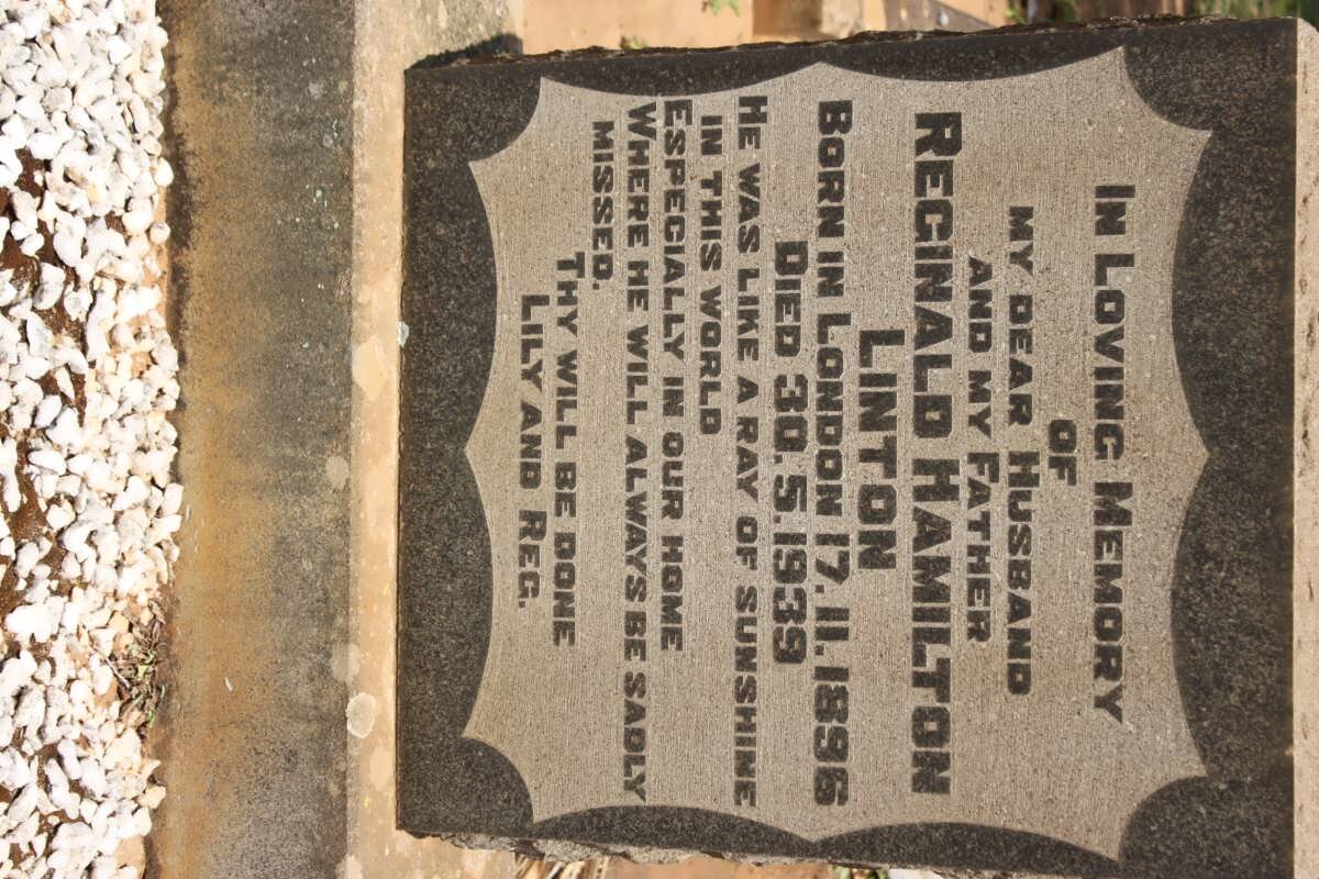 LINTON Reginald Hamilton 1896-1939