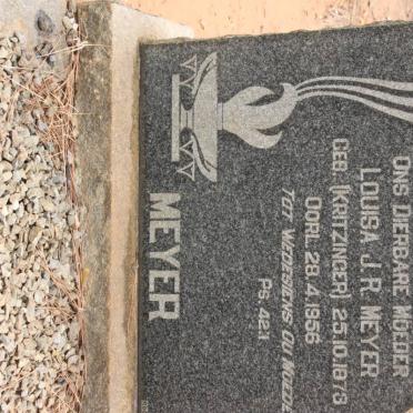 MEYER Louisa J.R. nee KRITZINGER 1873-1956