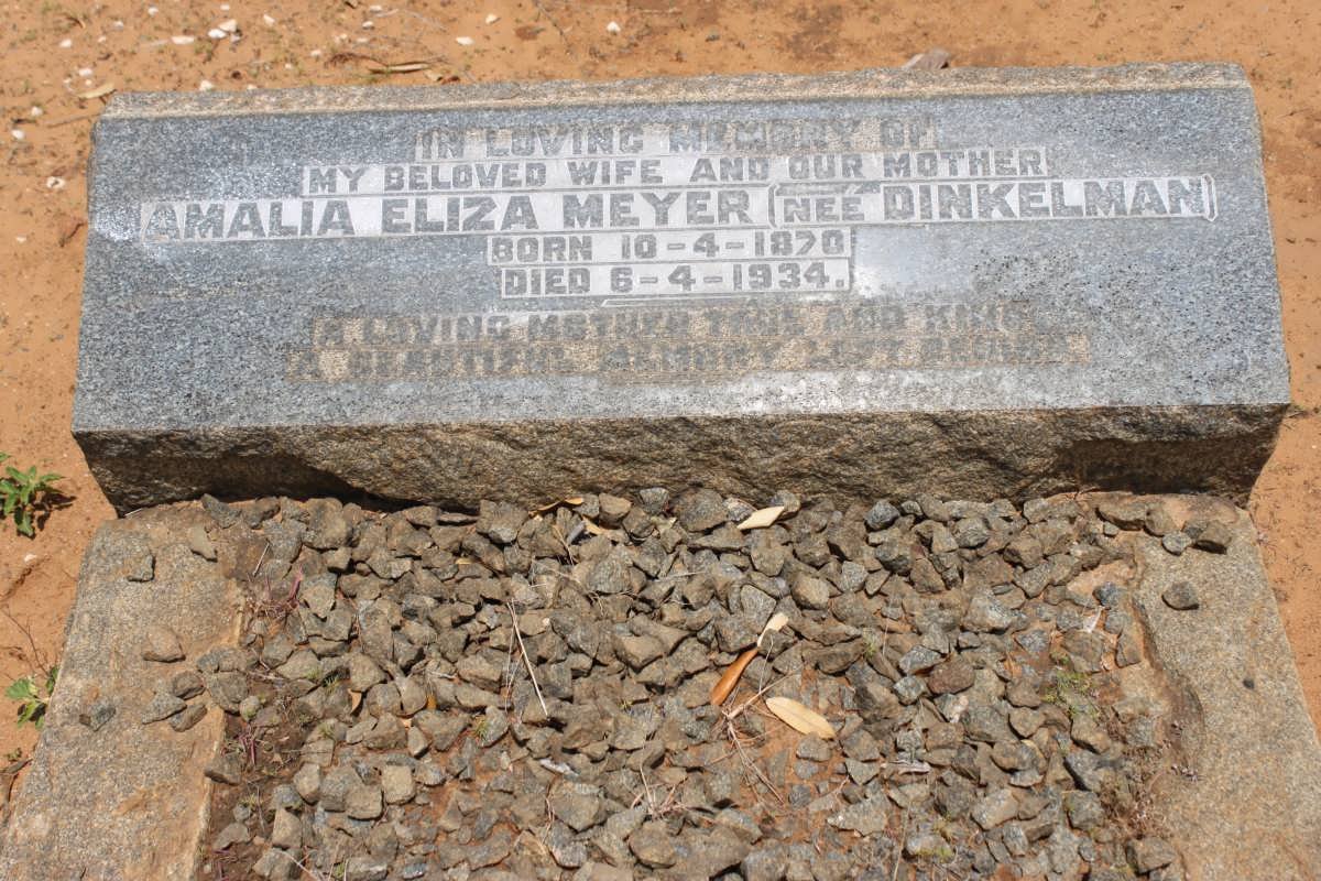 MEYER Amalia Eliza nee DINKELMAN 1870-1934