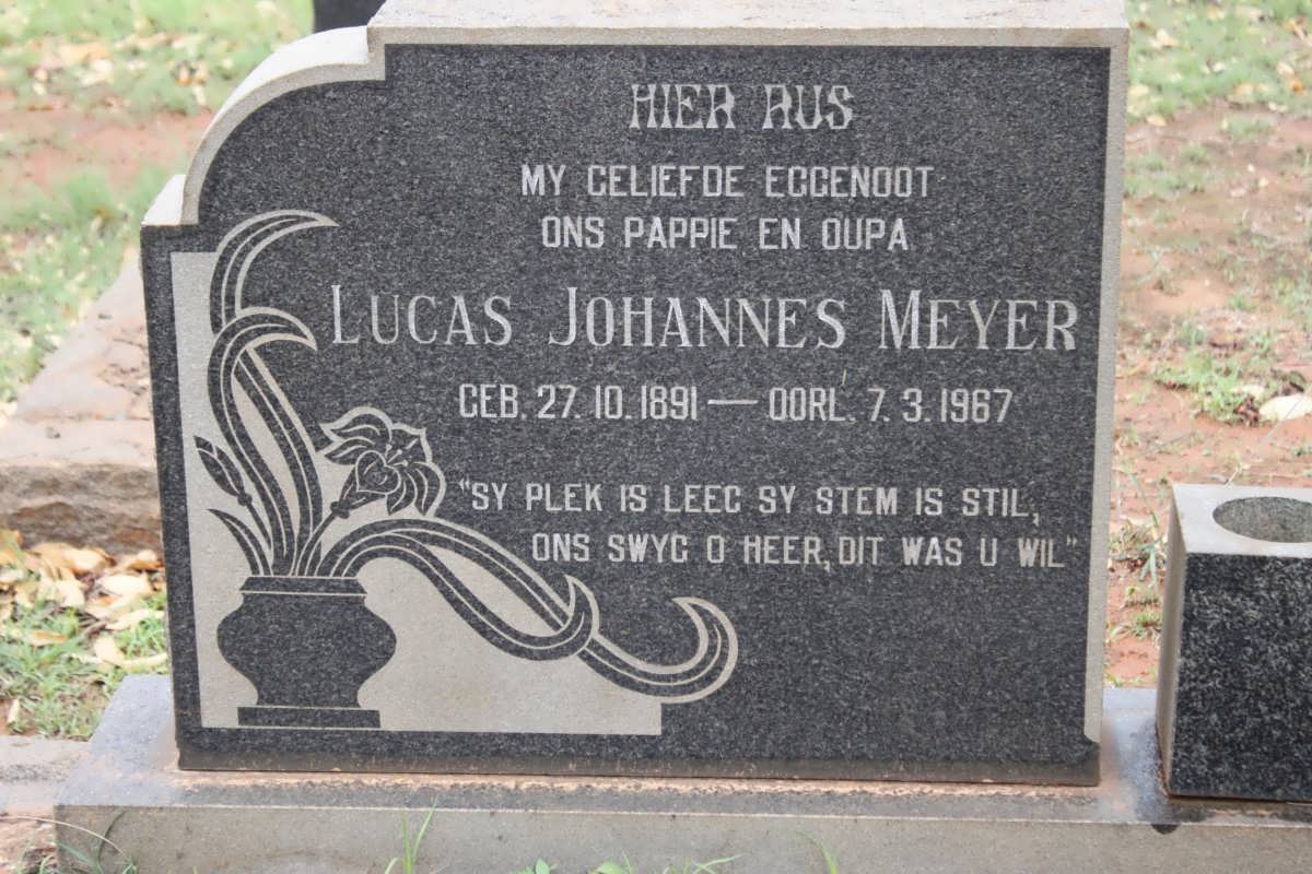 MEYER Lucas Johannes 1891-1967