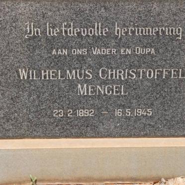 MENGEL Wilhelmus Christoffel 1892-1945