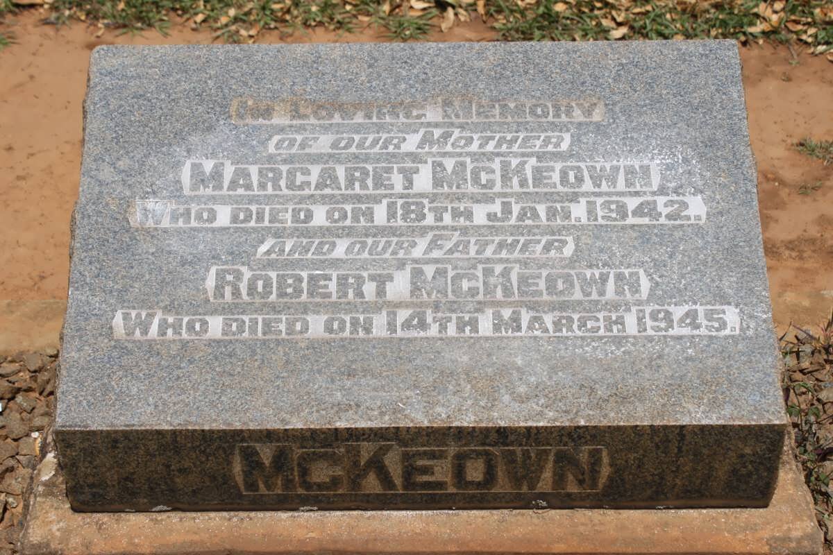 MCKEOWN Robert -1945 &amp; Margaret -1942