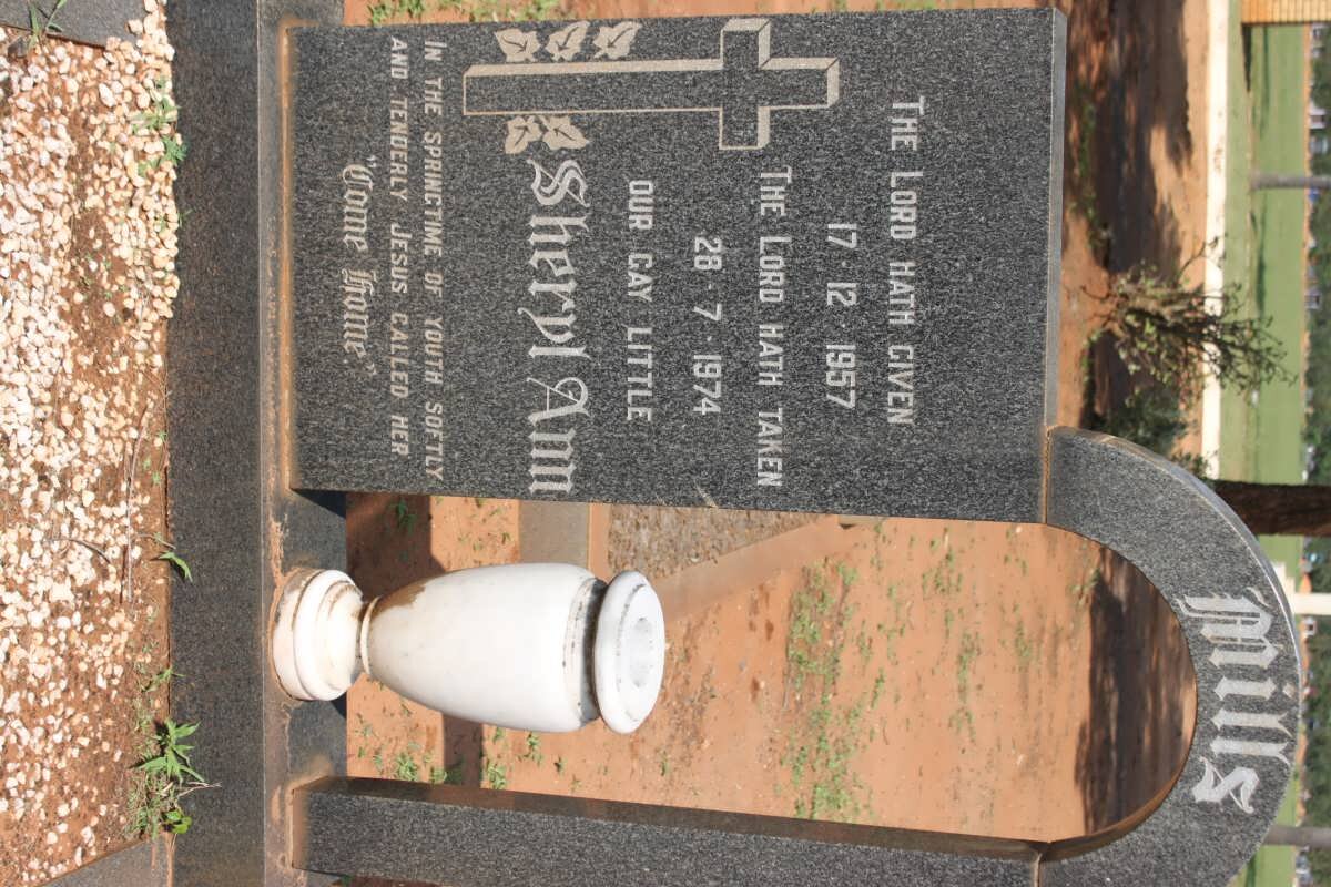 MILLS Sheryl Ann 1957-1974