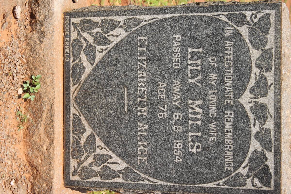 MILLS Elizabeth Alice -1954