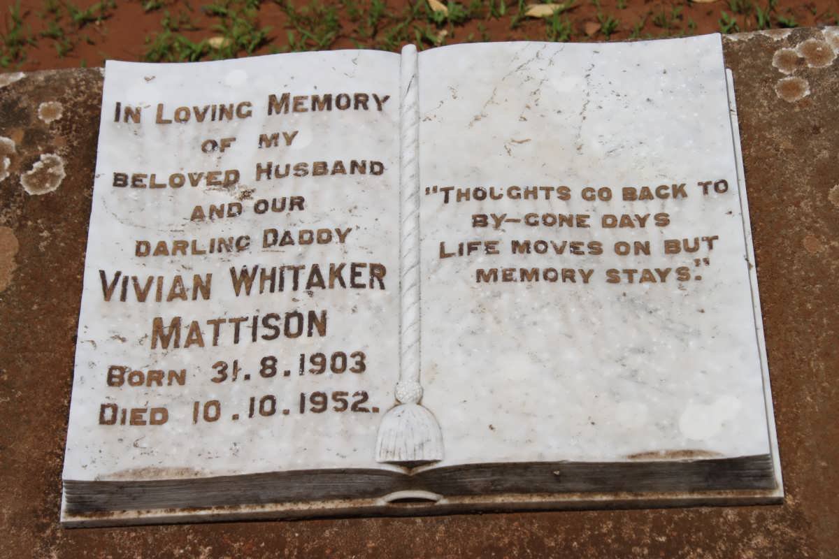MATTISON Vivian Whitaker 1903-1952