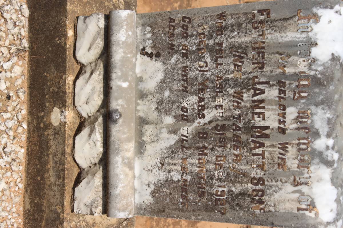 MATTISON Esther Jane -1927