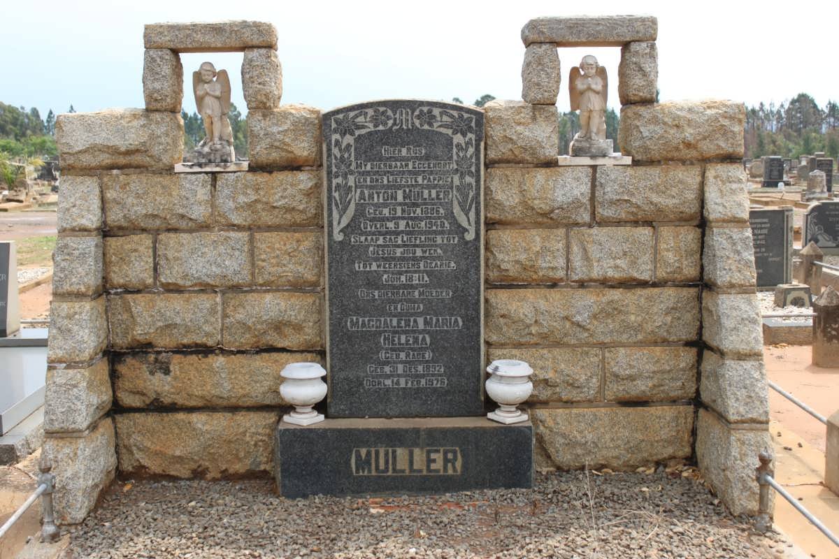 MULLER Anton 1886-1940 &amp; Magdalena Maria Helena RABE 1892-1976