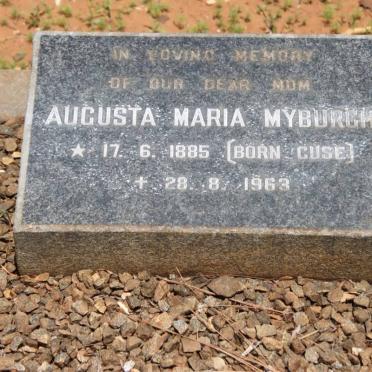 MYBURGH Augusta Maria nee CUSE 1885-1963