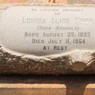MOSS Louisa Alice nee NADAULD 1893-1964