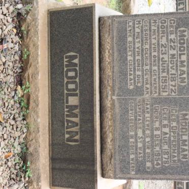 MOOLMAN Lucas J. 1872-1951 &amp; Elizabeth M.OPPERMAN 1878-1954