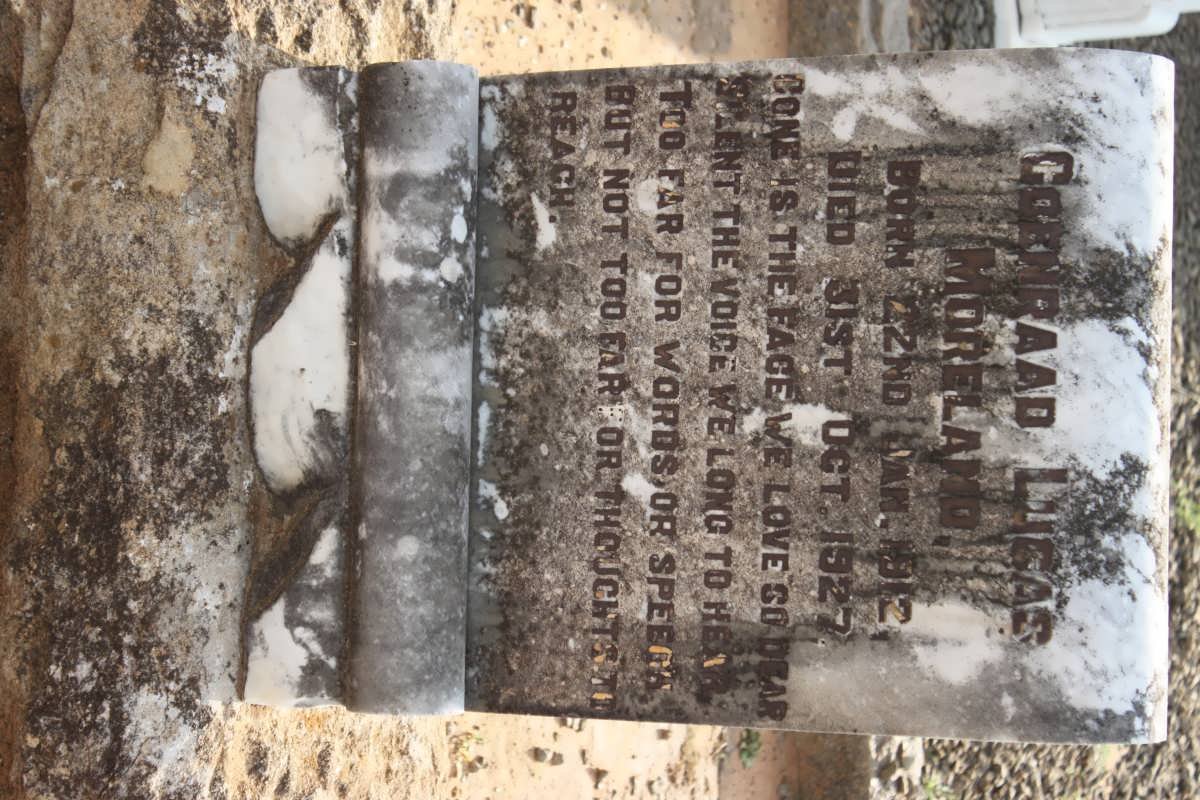 MORELAND Coenraad Lucas 1912-1927