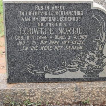 NORTJÉ Louwtjie 1894-1965