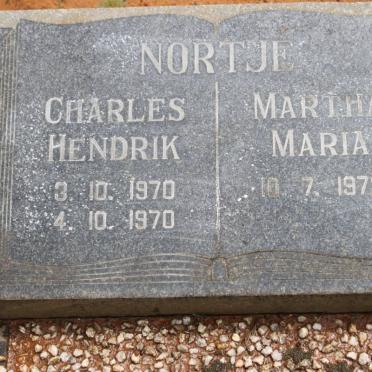 NORTJE Charles Hendrik 1970-1970 :: NORTJE Martha Maria 1972-
