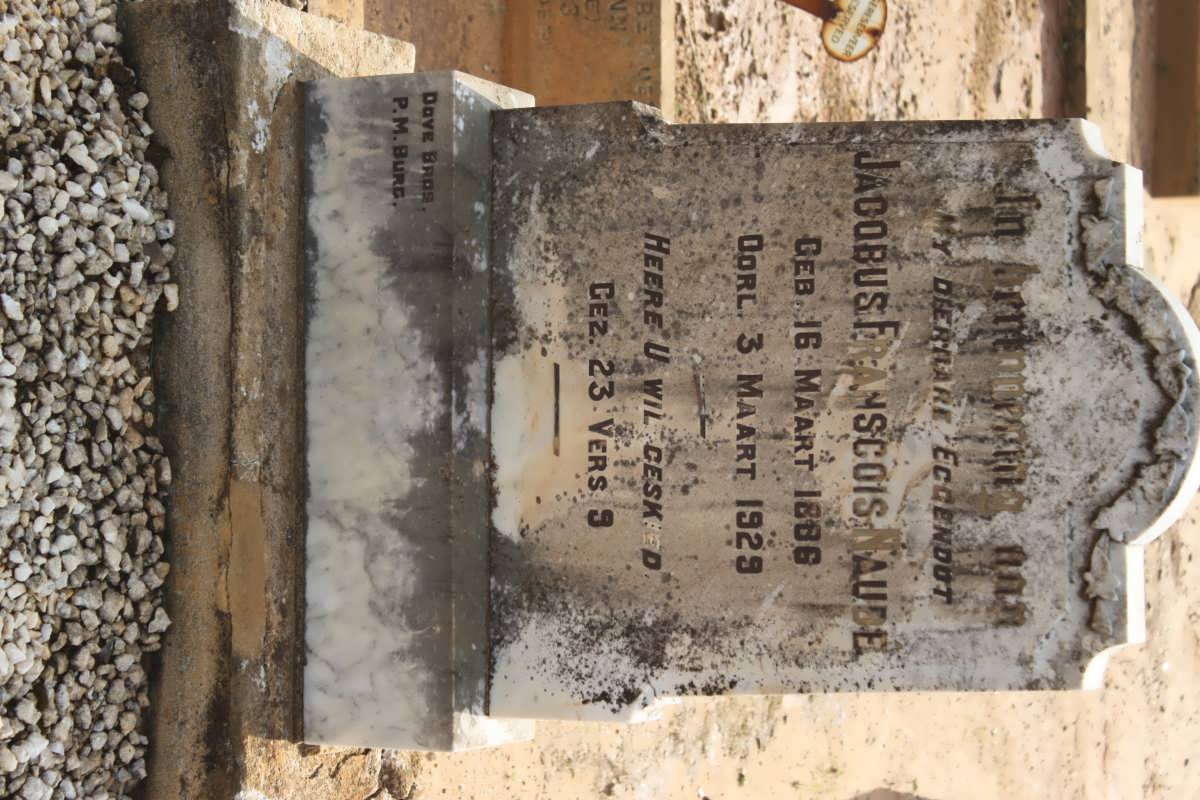 NAUDE Jacobus Franscois 1886-1929