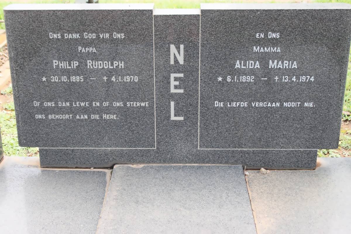 NEL Philip Rudolph 1885-1970 &amp; Alida Maria 1892-1974