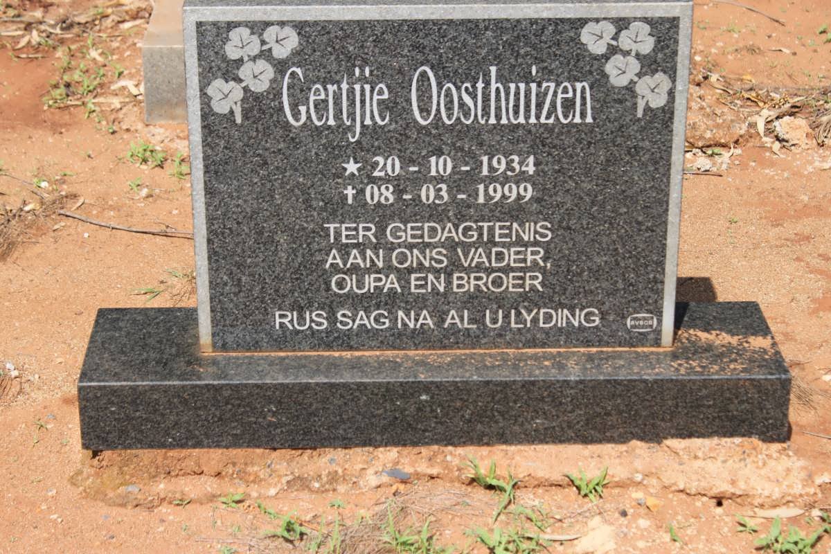 OOSTHUIZEN Gertjie 1934-1999