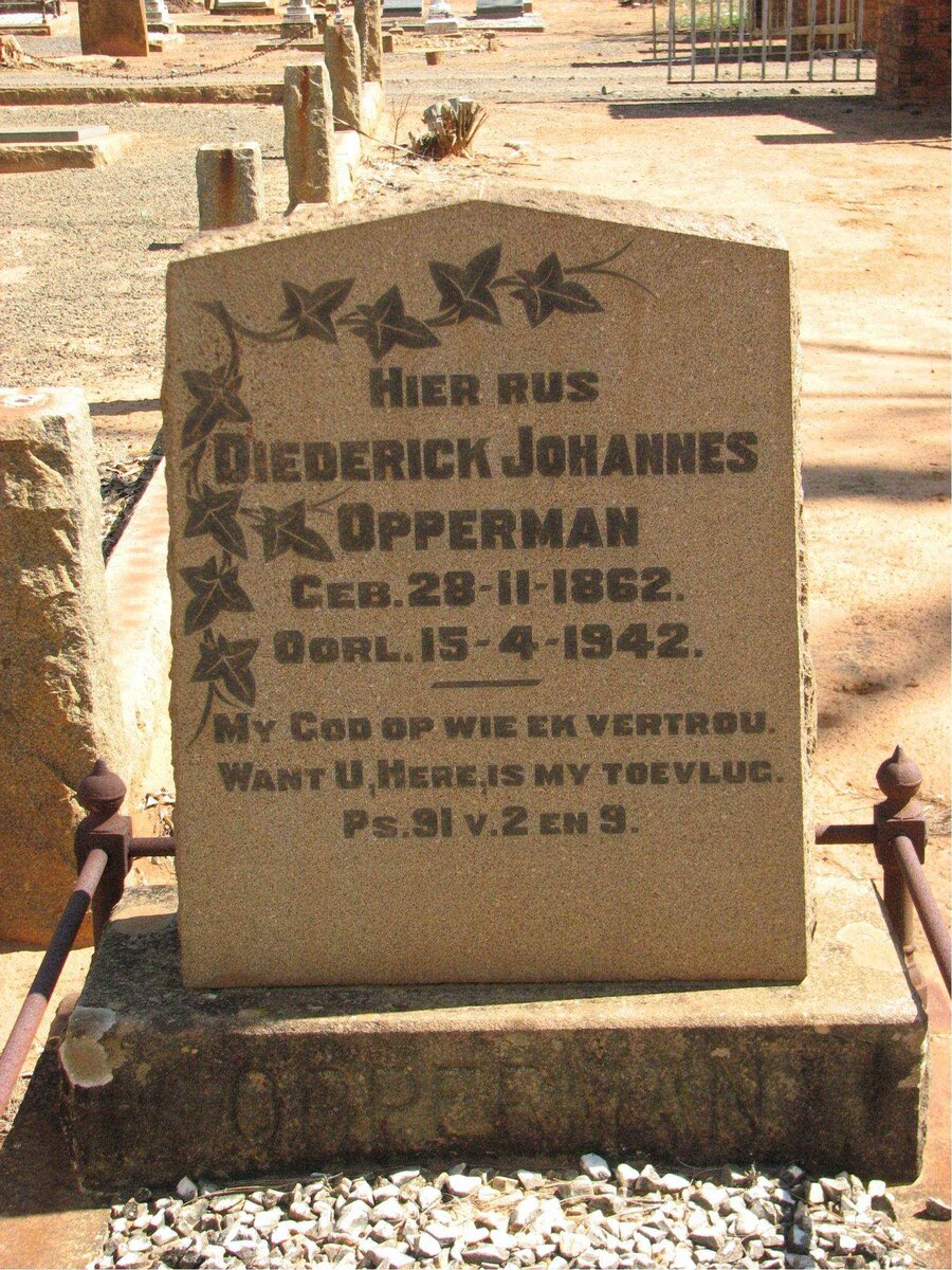 OPPERMAN Diederick Johannes 1862-1942