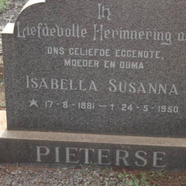 PIETERSE Isabella Susanna 1881-1950