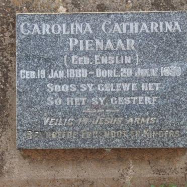PIENAAR Carolina Catharina nee ENSLIN 1888-1950