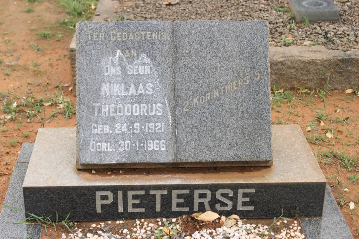 PIETERSE Niklaas Theodorus 1921-1966