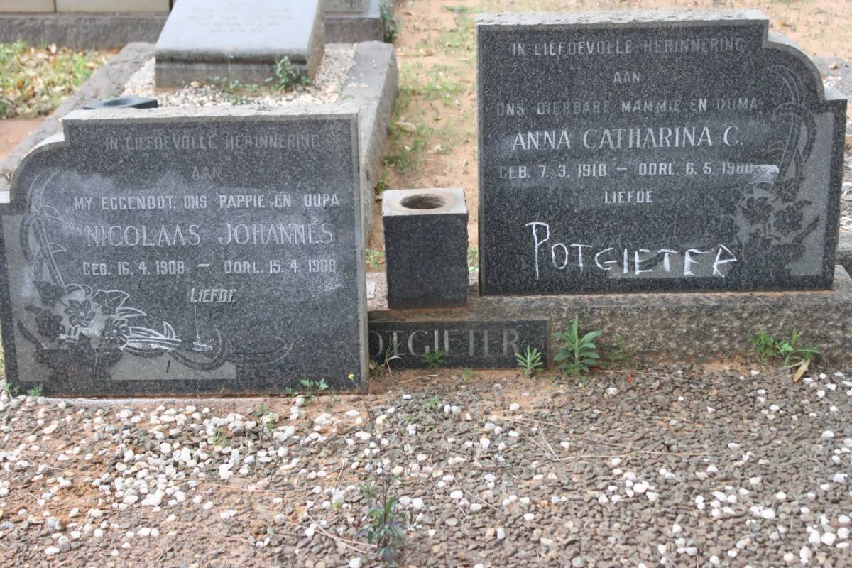 POTGIETER Nicolaas Johannes 1908-1968 &amp; Anna Catharina C. 1918-1980